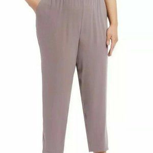NWT Eileen Fisher LUNA Silk Georgette Crepe Slouchy Ankle Pant
